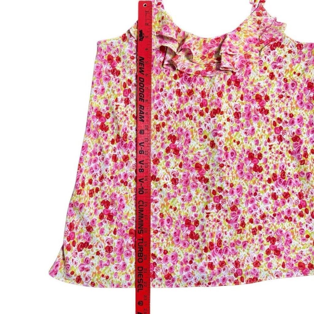 Oscar de la Renta Pink Label Floral Blouse Women’s size Medium - Picture 7 of 7